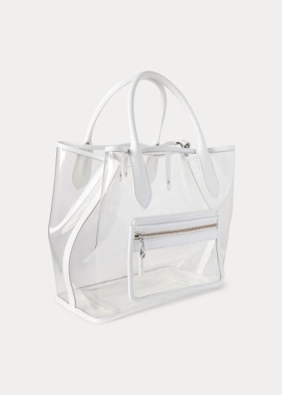 Bolsos De Mano Polo Ralph Lauren Mujer Blancos - Clear Medium Bellport - ZXTGR0953